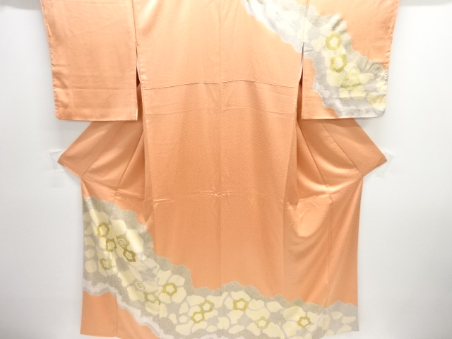 絞り霞に梅模様刺繍訪問着